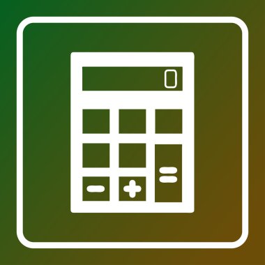 vektör hesap makinesi simge. Web tasarım stili