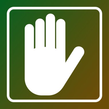Yardım el simgesi. Web tasarım stili