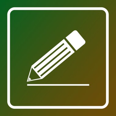 kalem simgesi, düz tasarım