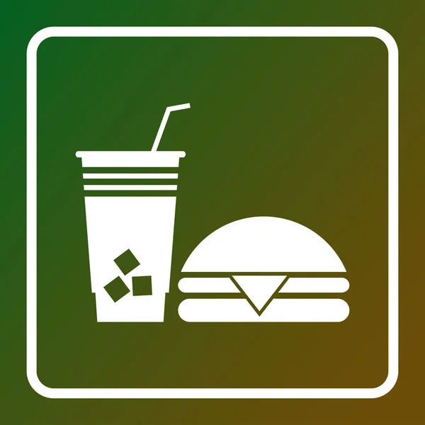 Cocktail pictogram. Web designstijl — Stockvector