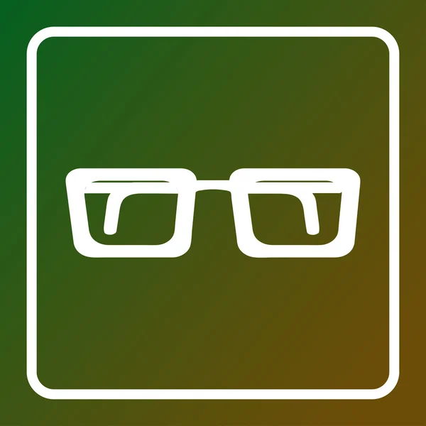 Gafas de ojo aisladas en verde — Vector de stock