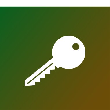 Trendy düz stil anahtar simgesi