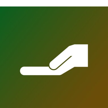 Yardım el simgesi. Web tasarım stili