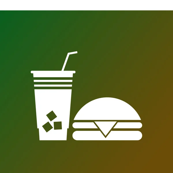 Cocktail-ikonen. Web designstil — Stock vektor