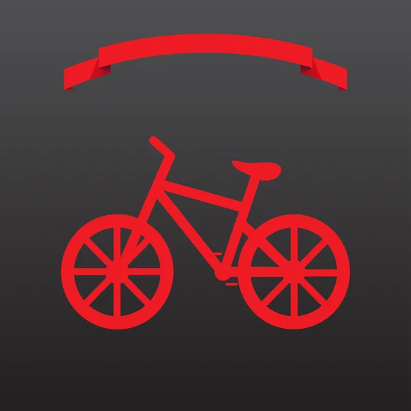 Bicycle outline icon, modern minimal flat design style — Stock Vector