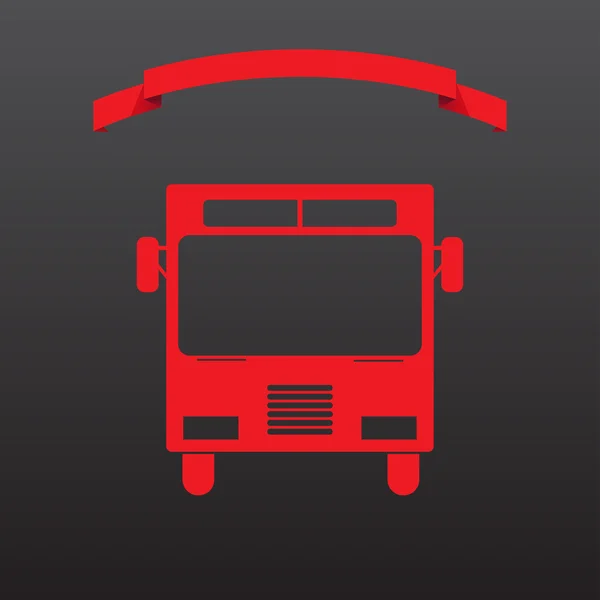 Otobüs vektör simgesi. Web tasarım stili — Stok Vektör