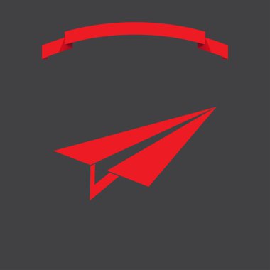 Uçak simgesi. Web tasarım stili