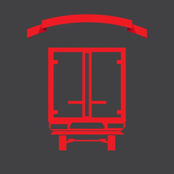 Lieferwagen-Symbol auf schwarzem Hintergrund. Vektorillustration. — Stockvektor