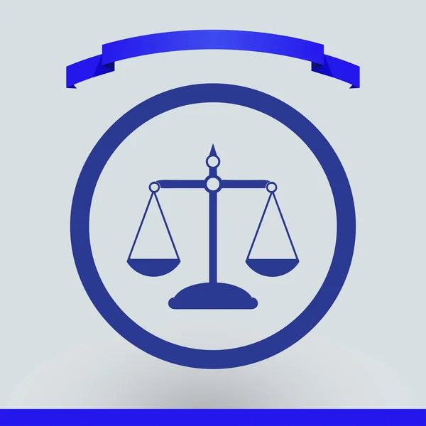 Pictograph van Justitie schalen. Web designstijl — Stockvector