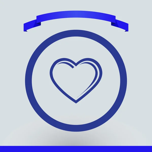 Icono del corazón. estilo de diseño web — Vector de stock