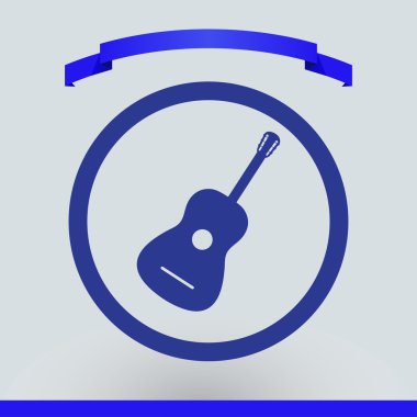 Gitar simgesi web vektör