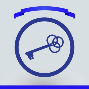 Trendy düz stil Eps10 anahtar simgesi.