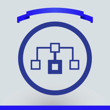 Akış şeması simge vektör. Web tasarım stili
