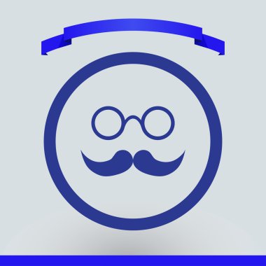 Gözlük vektör simgesi. piktogram gri arka plan üzerinde.