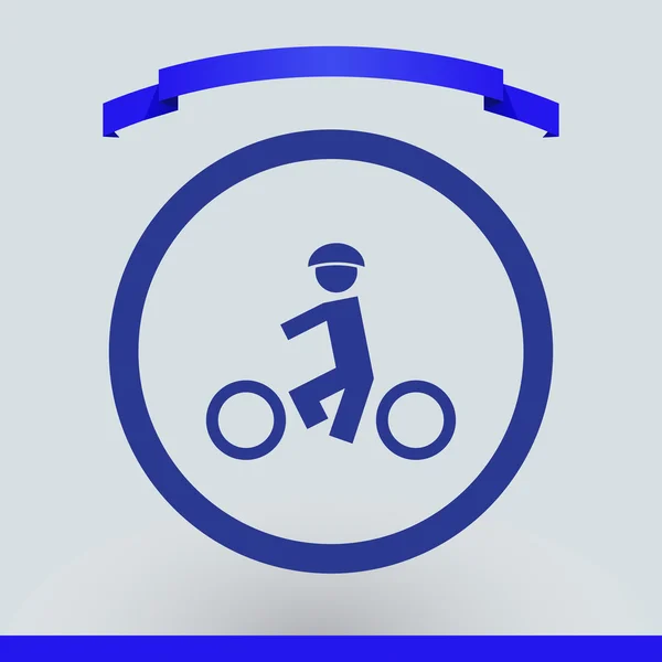 Icono de bicicleta vector de imagen — Vector de stock