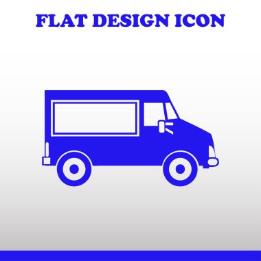 Araba ikonu. vektör illüstrasyonu.