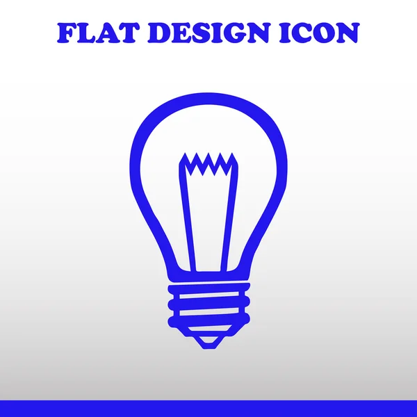 Lamp buld pictogram, vectorillustratie. — Stockvector