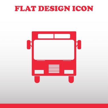 Gri okul otobüsü simgesi üzerinde arka izole. Modern basit düz kayıt. Seyahat, iş, Internet kavramı. Web sitesi tasarımı, web düğme, mobil uygulama Logo illüstrasyon trendy vektör otomatik simgesi