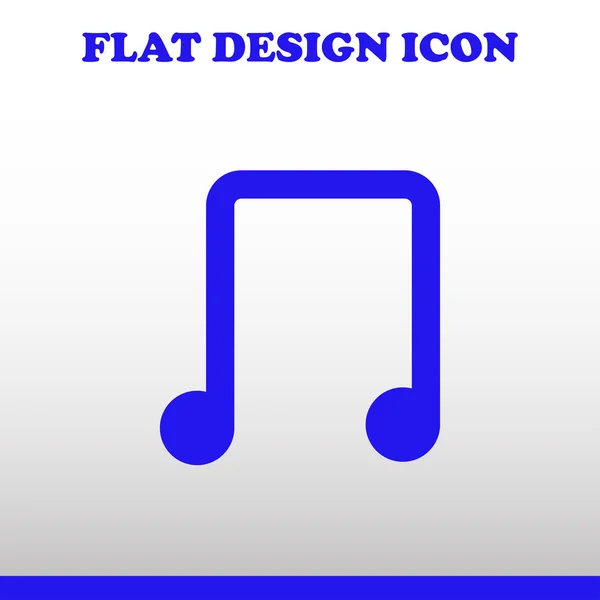 Hudba poznámky Icon objekt — Stockový vektor