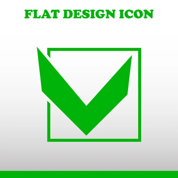 Marca de verificación icono vector ilustración plana — Vector de stock