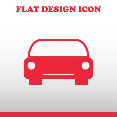 Araba ikonu. vektör illüstrasyonu.