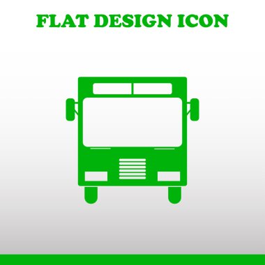 Gri okul otobüsü simgesi üzerinde arka izole. Modern basit düz kayıt. Seyahat, iş, Internet kavramı. Web sitesi tasarımı, web düğme, mobil uygulama Logo illüstrasyon trendy vektör otomatik simgesi