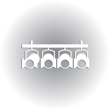 Karanlık şeffaf arka plan üzerindeki sahne spot.