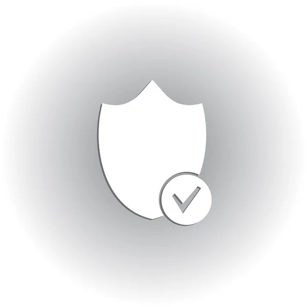 Shield Icon im trendigen flachen Stil isoliert auf grauem Hintergrund. — Stockvektor