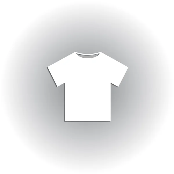 孤立在灰色的背景上的白色 t 恤模板 — 图库矢量图片