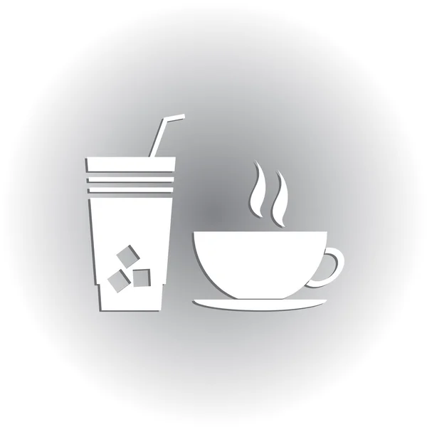 Icona coctail estate alcool icona. icona web del caffè — Vettoriale Stock
