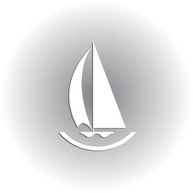 Yelken tekne simge vektör