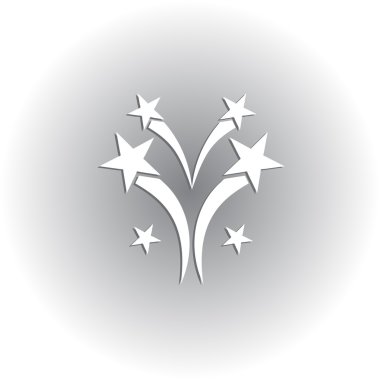 Beyaz arkaplanda havai fişek tasarımı