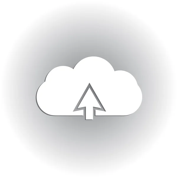 Cloud Computing über grauem Hintergrund Vektor Illustration — Stockvektor