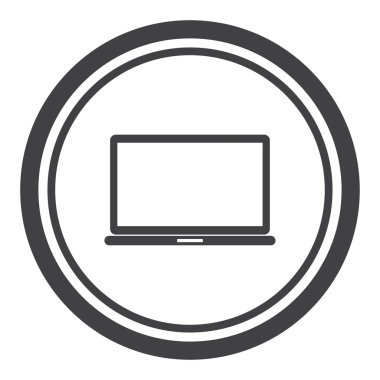 Popüler bir tasarım ile bir dizüstü bilgisayar ekran