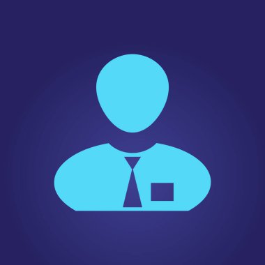 Kullanıcı simgesi. Kullanıcı 'nın düz çizimi. Vektör simgesi. Kullanıcı işareti sembolü