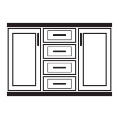 Çekmeceler, gardırop, sekreterlik. Dolap dosyası arşivi belge ofis satırı