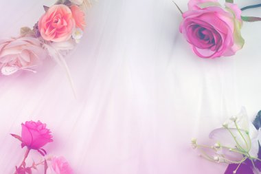 Düğün romantik pastel arka plan gül