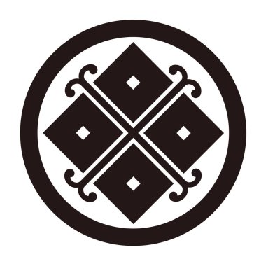 Bu geleneksel Japon aile armasının vektör çizimi 