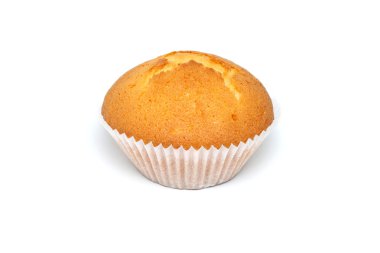 beyaz zemin üzerine lezzetli muffin