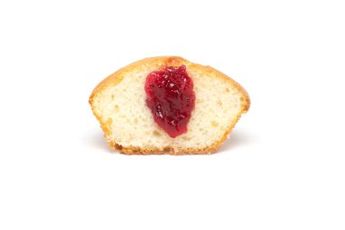 beyaz zemin üzerine lezzetli muffin