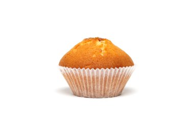 beyaz zemin üzerine lezzetli muffin