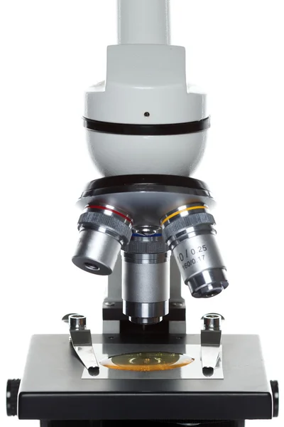 Microscope on a white background — Stock Photo, Image