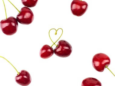 Güzel Olgun tatlı kiraz ve vişne