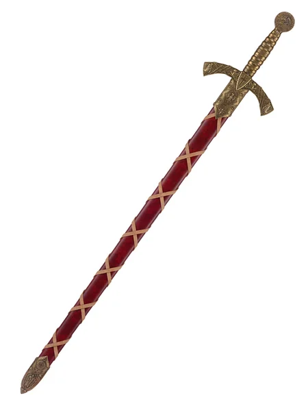 The knightly sword  isolated on a white background — Stock Photo, Image