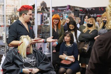 Rostov-on-Don, Rusya - 12 Şubat 2021: Rostov-on-Don 'daki güzellik endüstrisi 