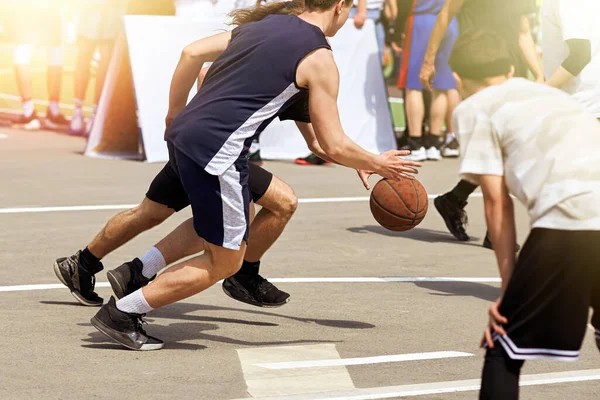 Guys Basketball Background City Healthy Lifestyle Concept — Stock Photo, Image