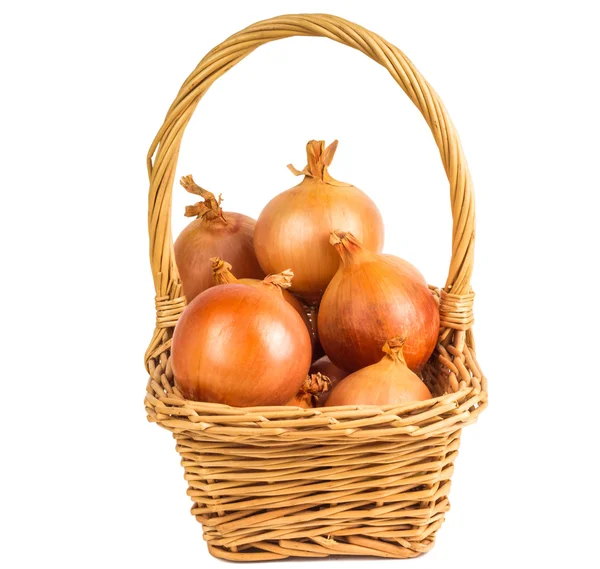 Onion in a basket — Stock Photo, Image