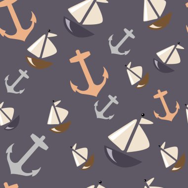 Sevimli deniz desen vektör