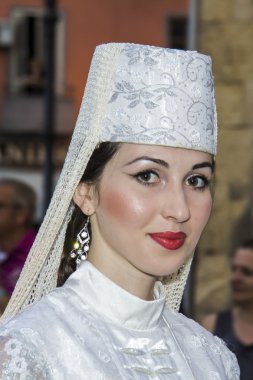 Quartu S.E., İtalya - 13 Temmuz 2013: Uluslararası Festivali folklor 