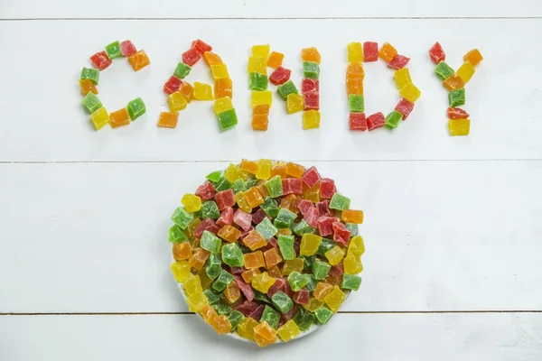 Kurutulmuş ananas ile yazılı Word şeker